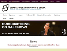 Tablet Screenshot of chattanoogasymphony.org